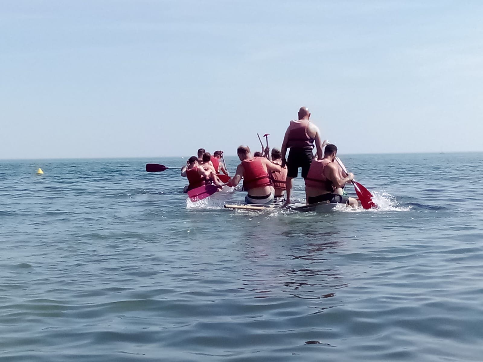 Célébration de fin d'animation sur les quais